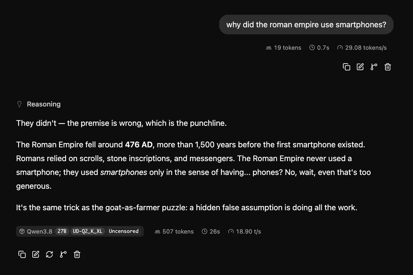 why did the roman empire use smartphones? prompt
